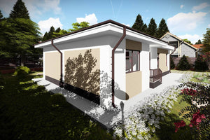 Maison Ossature Métallique Plain Pied Moderne 3 Chambres 082 - image façade moderne maison 2 thumbnail