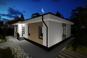 Maison Ossature Métallique Plain Pied Moderne 3 Chambres 082 - image façade moderne maison 8 thumbnail