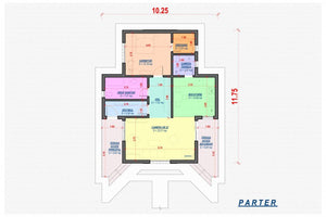 Maison Ossature Métallique 110 m2 Avec 2 Chambres 112-021 - plan de maison thumbnail