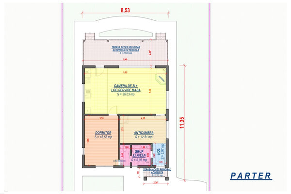 Maison Ossature Metallique Traditionnelle à 3 Chambres 090 - plan du maison