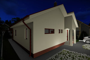 Maison Ossature Metallique Traditionnelle à 3 Chambres 090 - image facade maison 8 thumbnail