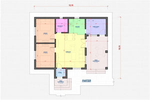 Maison à Ossature Métallique Sur 1 Niveau 120m2 Terrasse 002 - plan du maison thumbnail