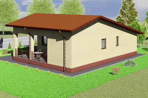 Maison à Ossature Métallique Sur 1 Niveau 120m2 Terrasse 002 - photo façade moderne maison 3 thumbnail