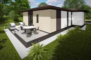 Maison Ossature Métallique De Plain Pied Moderne 120 m2 032 - photo facade moderne maison 4 thumbnail