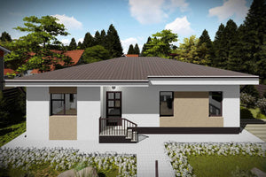 Maison en Ossature Métallique Plain Pied Moderne 120m2 083 - photo façade maison 2 thumbnail
