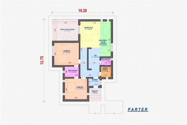 Maison Ossature Métallique Moderne 120m2 Avec 3 Chambres 042 - plan du maison