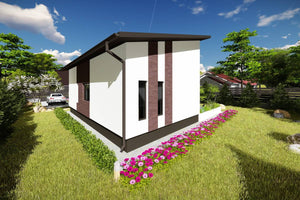 Maison Ossature Métallique Moderne 120m2 Avec 3 Chambres 042 - image facade maison moderne 3 thumbnail