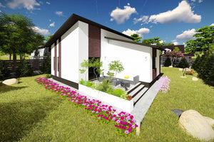 Maison Ossature Métallique Moderne 120m2 Avec 3 Chambres 042 - image facade maison moderne 4 thumbnail