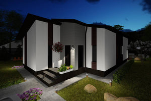 Maison Ossature Métallique Moderne 120m2 Avec 3 Chambres 042 - image facade maison moderne 6 thumbnail