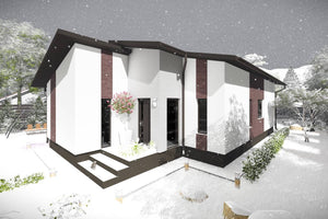 Maison Ossature Métallique Moderne 120m2 Avec 3 Chambres 042 - image facade maison moderne 7 thumbnail