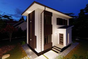 Maison en Ossature Métallique Modern 2 Niveaux 120m2 076 - image facade maison 7 thumbnail