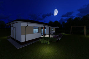 Maison Ossature Métallique 120 m2 Plain Pied Moderne 124-037 - photo maison extérieur 9 thumbnail