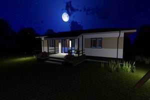 Maison Ossature Métallique 120 m2 Plain Pied Moderne 124-037 - photo maison extérieur 10 thumbnail