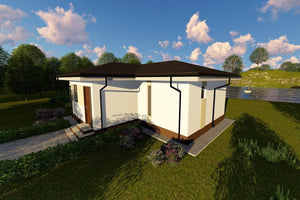 Maison Ossature Métallique 120 m2 Plain Pied Moderne 124-037 - photo maison extérieur 4 thumbnail