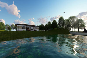 Maison Ossature Métallique 120 m2 Plain Pied Moderne 124-037 - photo maison extérieur 6 thumbnail