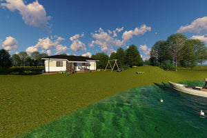 Maison Ossature Métallique 120 m2 Plain Pied Moderne 124-037 - photo maison extérieur 7 thumbnail