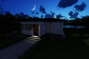 Maison Ossature Métallique 120 m2 Plain Pied Moderne 124-037 - photo maison extérieur 12 thumbnail