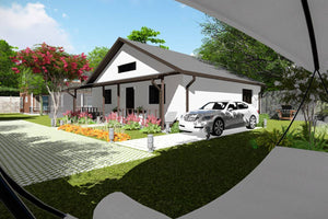 Maison Ossature Métallique Sans Etage Avec Toit Terrasse 036 - image façade maison 3 thumbnail