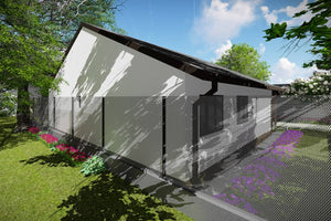 Maison Ossature Métallique Sans Etage Avec Toit Terrasse 036 - image façade maison 7 thumbnail