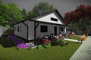 Maison Ossature Métallique Sans Etage Avec Toit Terrasse 036 - image façade maison 8 thumbnail