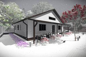 Maison Ossature Métallique Sans Etage Avec Toit Terrasse 036 - image façade maison 9 thumbnail