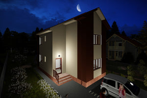 Maison en Ossature Métallique Modern à Étage 5 Chambres 088 - photo facade maison 8 thumbnail