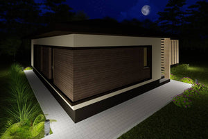 Maison à Ossature Métallique 1 Niveau Moderne 3 Chambres 031 - image facade moderne maison 5 thumbnail