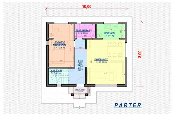 Maison Ossature Métallique Modern à Étage 4 Chambres 013 - plan du maison 1