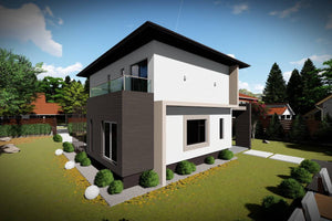 Maison Ossature Métallique à 1 Étage Et 3 Chambres 139-074 - photo façade maison pierre 3 thumbnail
