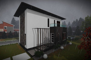 Maison Ossature Métallique à 1 Étage Et 3 Chambres 139-074 - photo façade maison pierre 5 thumbnail