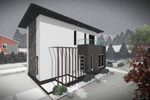 Maison Ossature Métallique à 1 Étage Et 3 Chambres 139-074 - photo façade maison pierre 6 thumbnail
