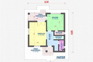 Maison à Ossature Métallique à Étage 140m2 Modern 001 - plan de maison 1 thumbnail