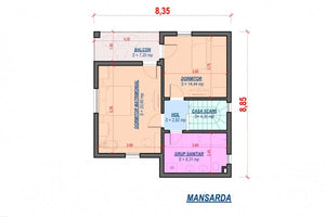 Maison à Ossature Métallique à Étage 140m2 Modern 001 - plan de maison 2 thumbnail
