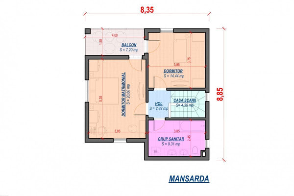 Maison à Ossature Métallique à Étage 140m2 Modern 001 - plan de maison 2