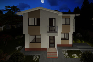 Maison Ossature Métallique Modern à Étage 140m2 141-087 - image facade maison moderne 9 thumbnail