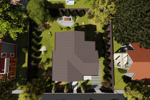 Maison Ossature Métallique Modern à Étage 140m2 141-087 - toit maison thumbnail
