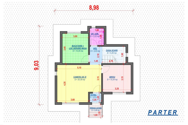 Maison Ossature Métallique Modern à Étage 140m2 141-087 - plan du maison 1