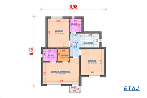 Maison Ossature Métallique Modern à Étage 140m2 141-087 - plan du maison 2 thumbnail