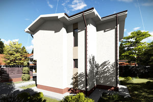Maison Ossature Métallique Modern à Étage 140m2 141-087 - image facade maison moderne 4 thumbnail