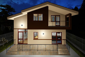 Maison à Ossature Métallique 2 Niveaux Balcon Terrasse 089 - image façade maison 6 thumbnail