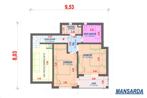 Maison à Ossature Métallique 2 Niveaux Balcon Terrasse 089 - plan du maison 2 thumbnail