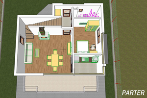 Maison à Ossature Métallique 2 Niveaux Balcon Terrasse 089 - plan maison 3d 1 thumbnail