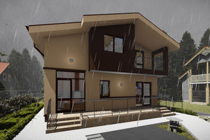 Maison à Ossature Métallique 2 Niveaux Balcon Terrasse 089 - image façade maison 7 thumbnail