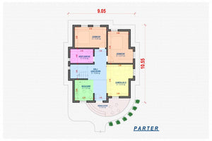 Maison Ossature Métallique Modern à Étage 150m2 022 - plan du maison 1 thumbnail