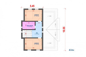 Maison Ossature Métallique Modern à Étage 150m2 022 - plan du maison 2 thumbnail
