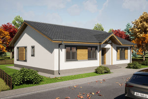 Maison ossature métallique 150m2 Plain-Pied Avec Terrasse - image facade maison 3 thumbnail
