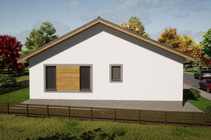 Maison ossature métallique 150m2 Plain-Pied Avec Terrasse - image facade maison 4 thumbnail