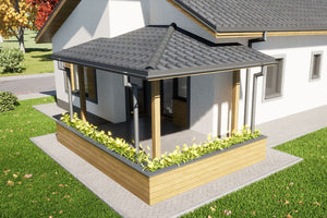 Maison ossature métallique 150m2 Plain-Pied Avec Terrasse - image facade maison 7 thumbnail