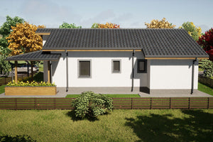 Maison ossature métallique 150m2 Plain-Pied Avec Terrasse - image facade maison 8 thumbnail