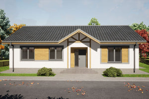 Maison ossature métallique 150m2 Plain-Pied Avec Terrasse - image facade maison 9 thumbnail